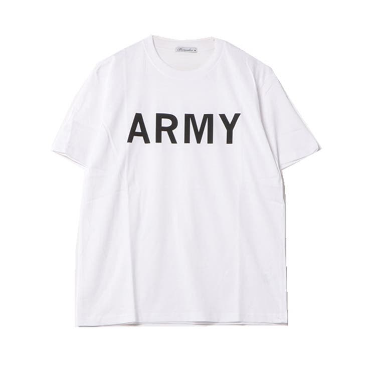 半袖プリントTシャツ(ARMY)のホワイト