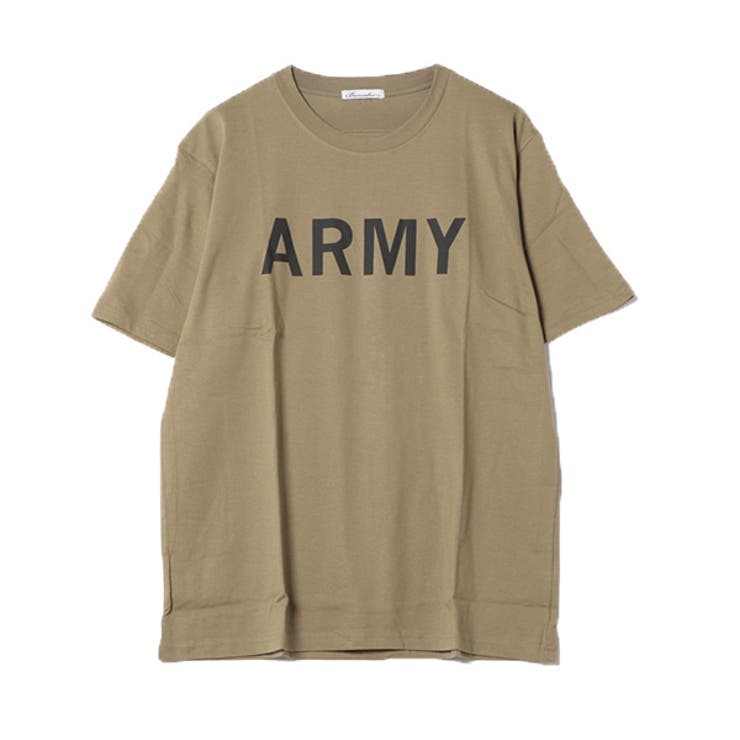 半袖プリントTシャツ(ARMY)のカーキ
