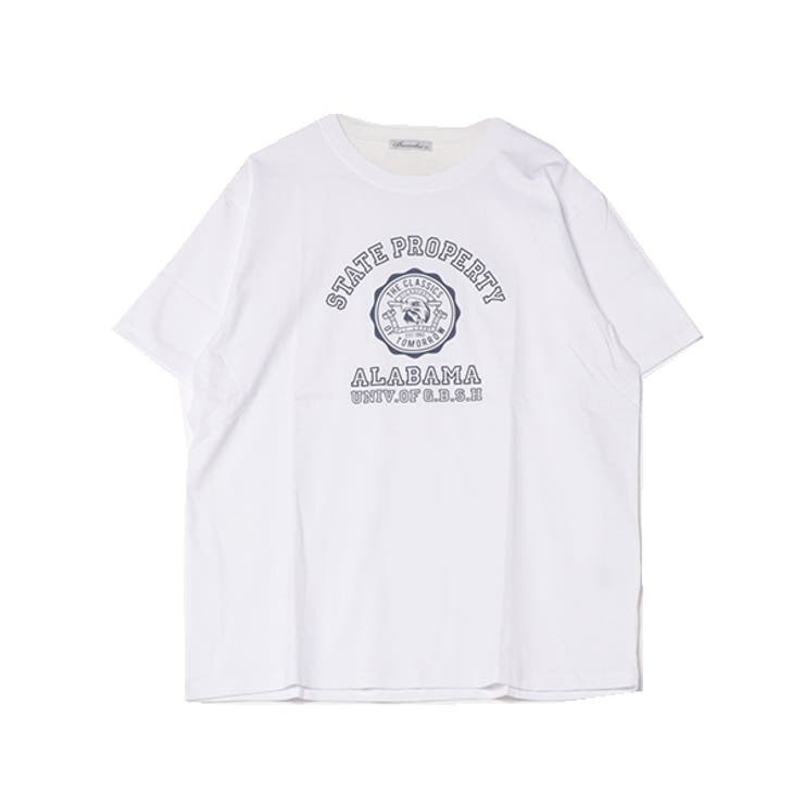 半袖プリントTシャツ(ALABAMA)のホワイト