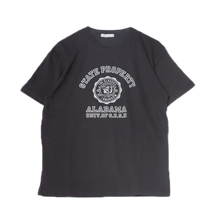 半袖プリントTシャツ(ALABAMA)のブラック