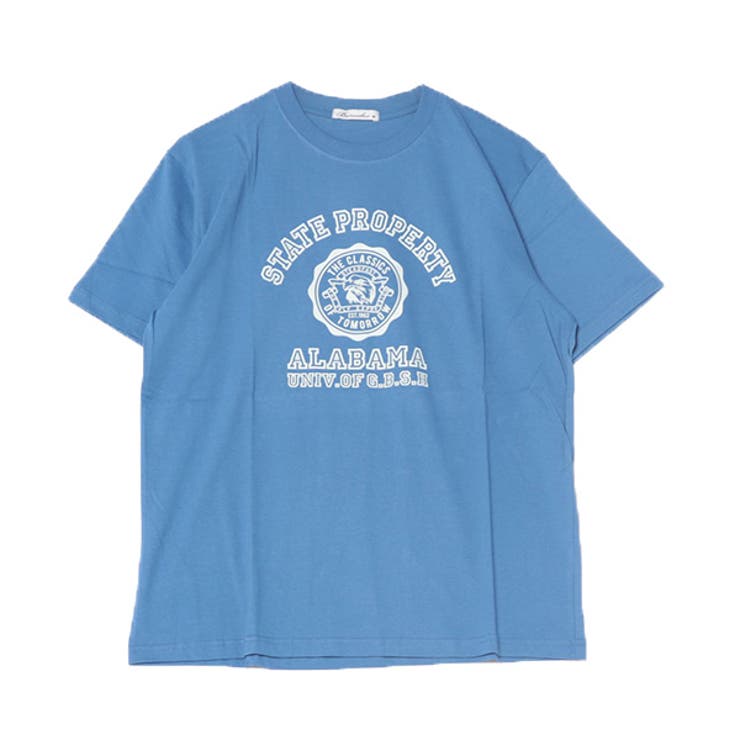 半袖プリントTシャツ(ALABAMA)のブルー