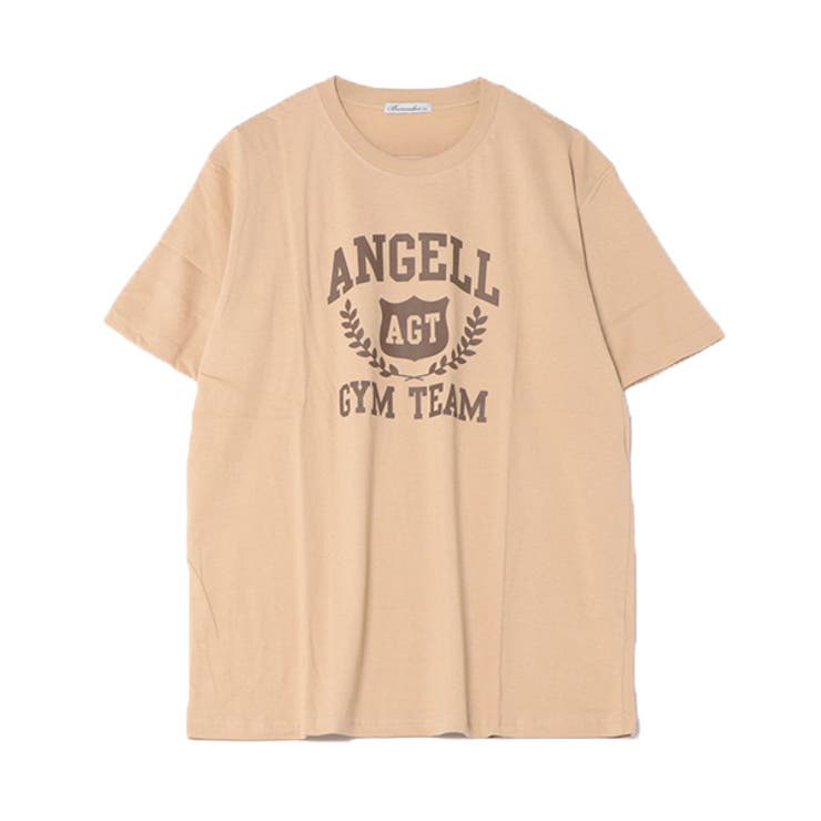 半袖プリントTシャツ(ANGELL)のベージュ