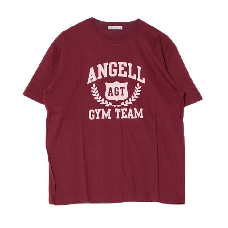 半袖プリントTシャツ(ANGELL)のワイン