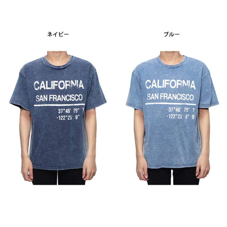 カットデニムケミカルBIGプリントTシャツのカラーバリエーション