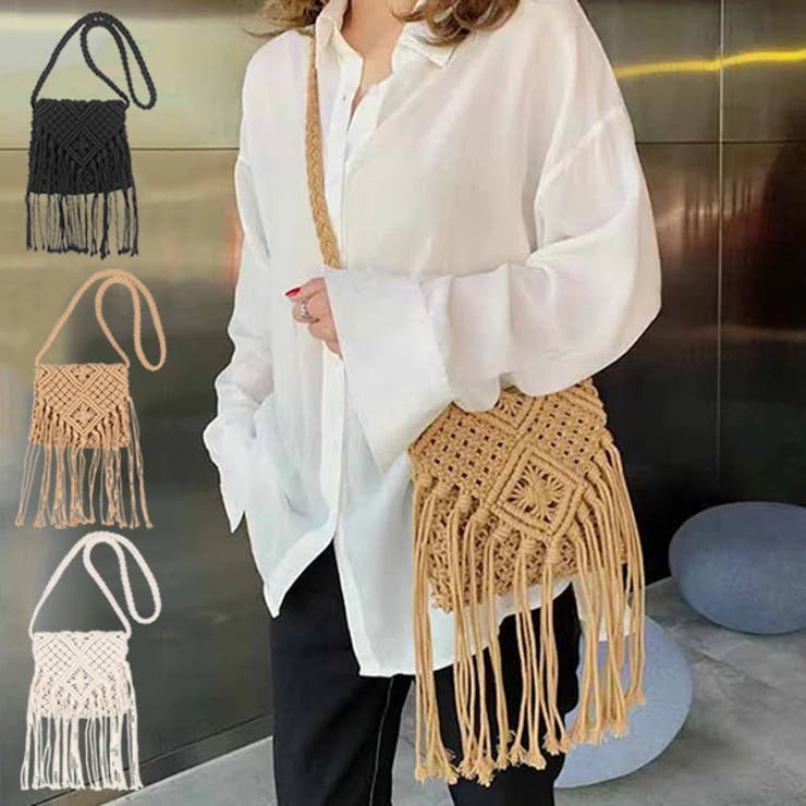 ショルダーバッグ ポシェット マクラメ編み | STYLEBLOCK | 詳細画像1 