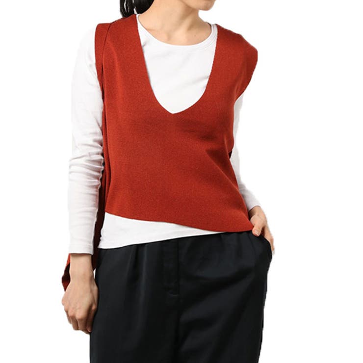 テラコッタ | ニットベスト ベスト レイヤード | STYLEBLOCK