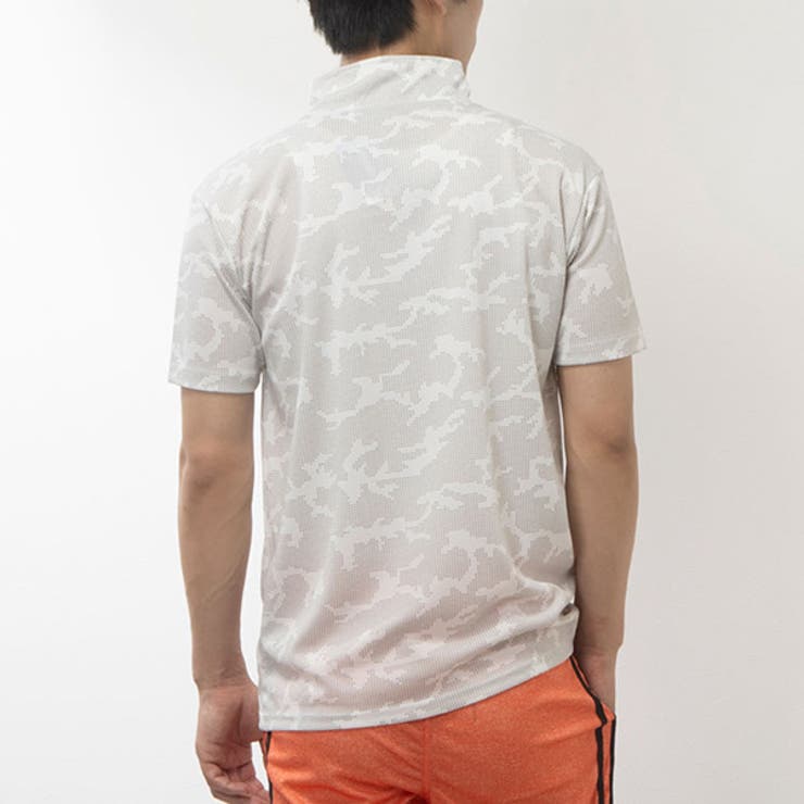 DRYメッシュ総柄ハーフZIPTシャツ(4柄込み)のバック