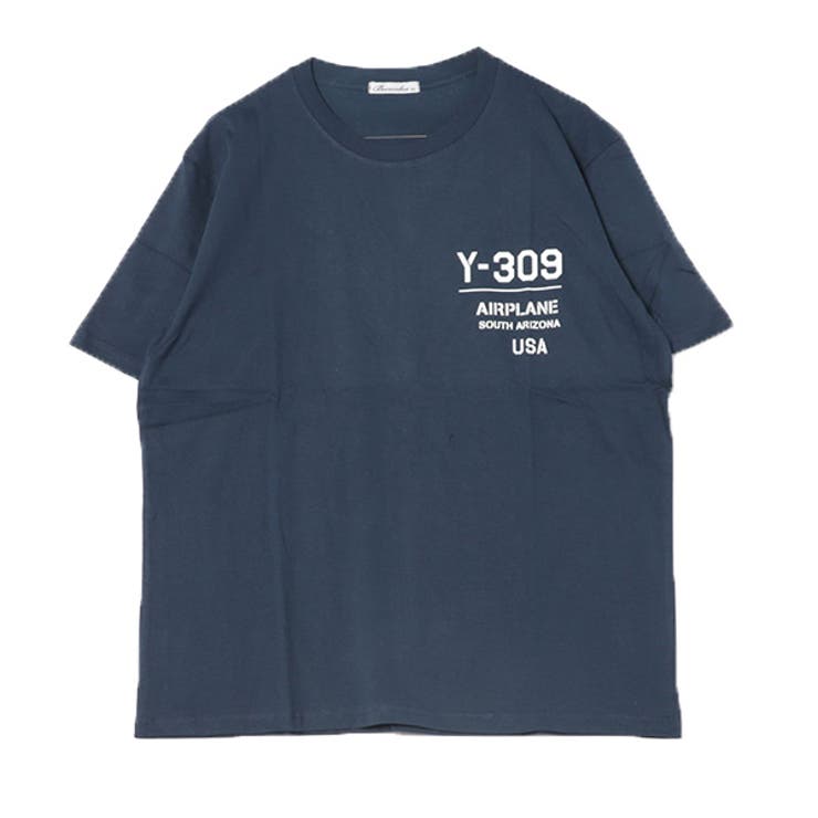 半袖プリントTシャツ(Y309)のネイビー