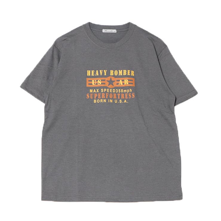 半袖プリントTシャツ(HEAVY)のチャコール