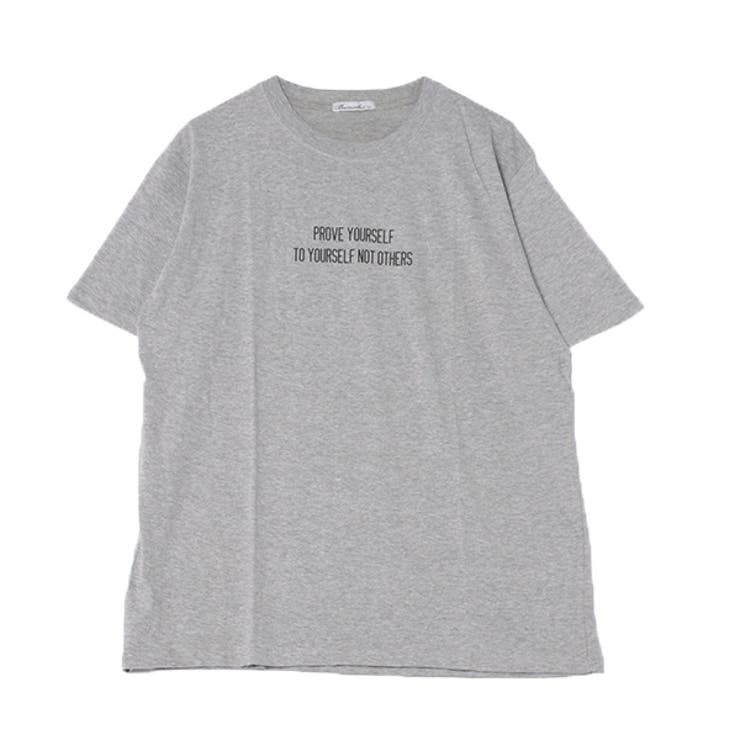 半袖プリントTシャツ(PROVE)の杢グレー