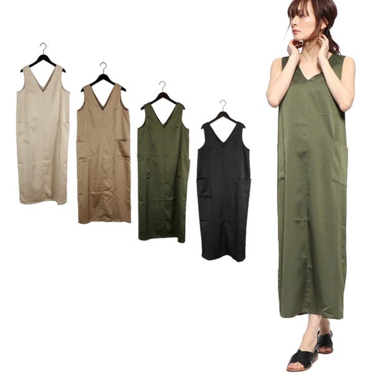 Aライン ワンピース ノースリーブ | STYLEBLOCK | 詳細画像1 