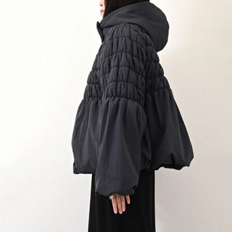TNタフタ中わたシャーリングジャケットのサイド