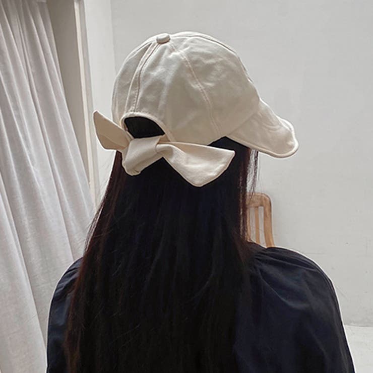 つば広バックリボンキャップのイメージ