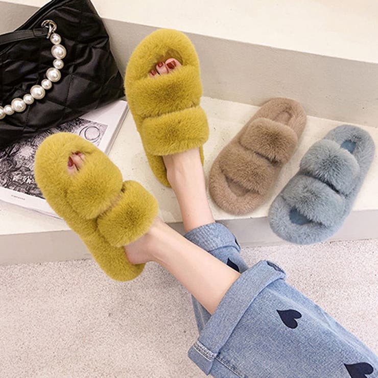 ファーサンダル スリッパサンダル フラット | STYLEBLOCK | 詳細画像10 