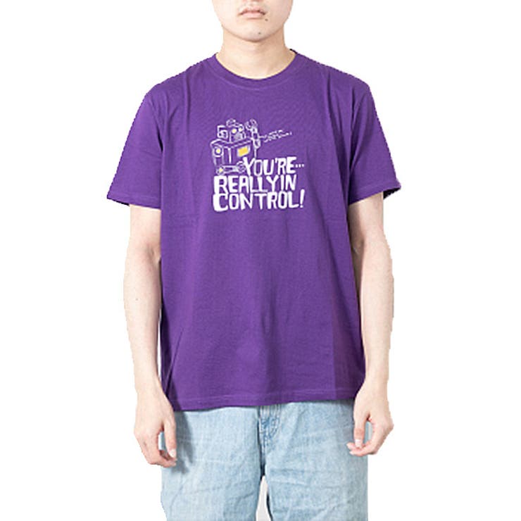 半袖プリントTシャツ(YOU)のパープル