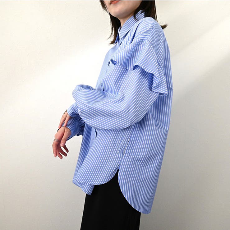 シャツ ブラウス ストライプ[品番：XV000020316]｜STYLEBLOCK