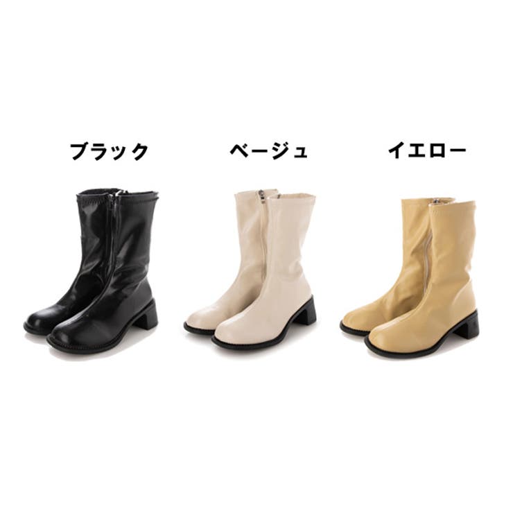 サイドファスナーヒールブーツのカラーバリエーション