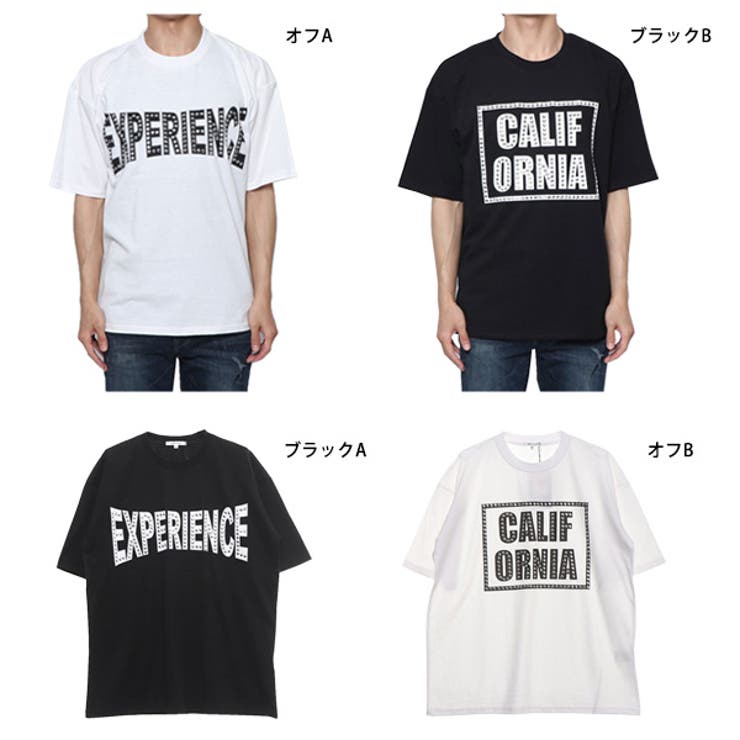 ラインストーンプリントビッグTシャツのカラーバリエーション