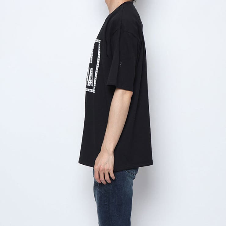 ラインストーンプリントビッグTシャツのサイド