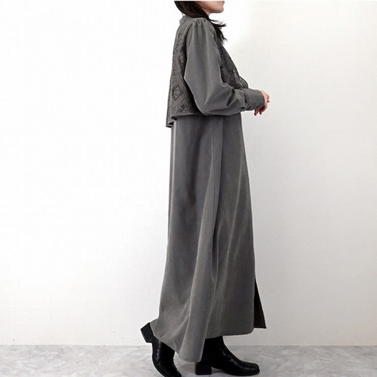 ワンピース ロングワンピース レース[品番：XV000021163