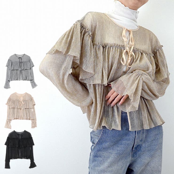 シャツ ブラウス フリル[品番：XV000021164]｜STYLEBLOCK