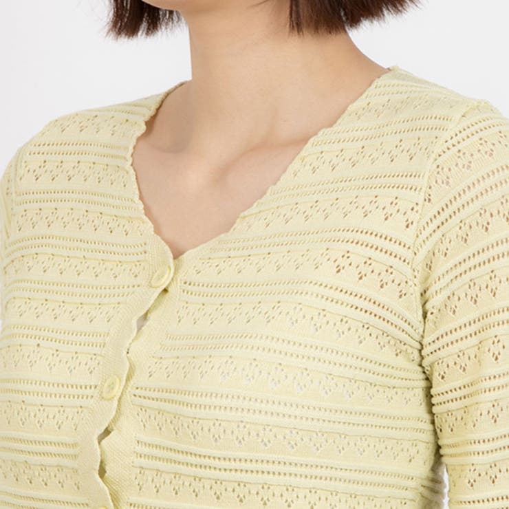 ニットカーディガン カーディガン 透かし編み | STYLEBLOCK | 詳細画像6 