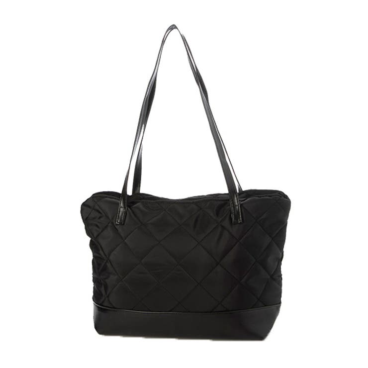 rough style bag／キルティングblack トートバッグ バッグ キルティング[品番：XV000021046