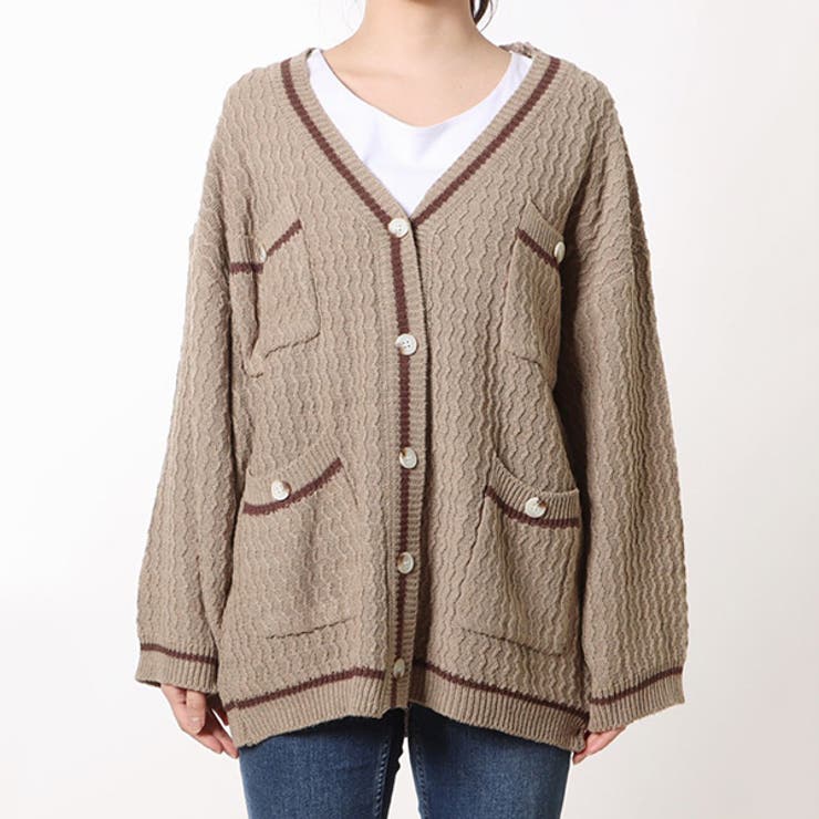 ニットカーディガン カーディガン ワッフル | STYLEBLOCK | 詳細画像3 