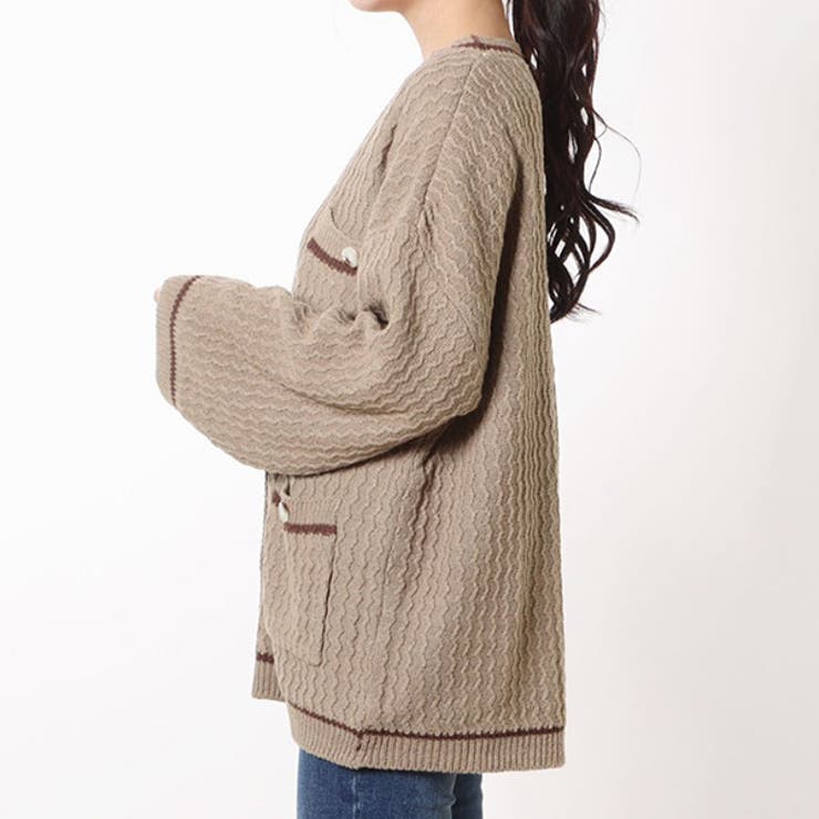 ニットカーディガン カーディガン ワッフル | STYLEBLOCK | 詳細画像4 