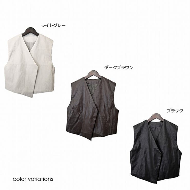 ジレ ベスト 合皮 | STYLEBLOCK | 詳細画像2 