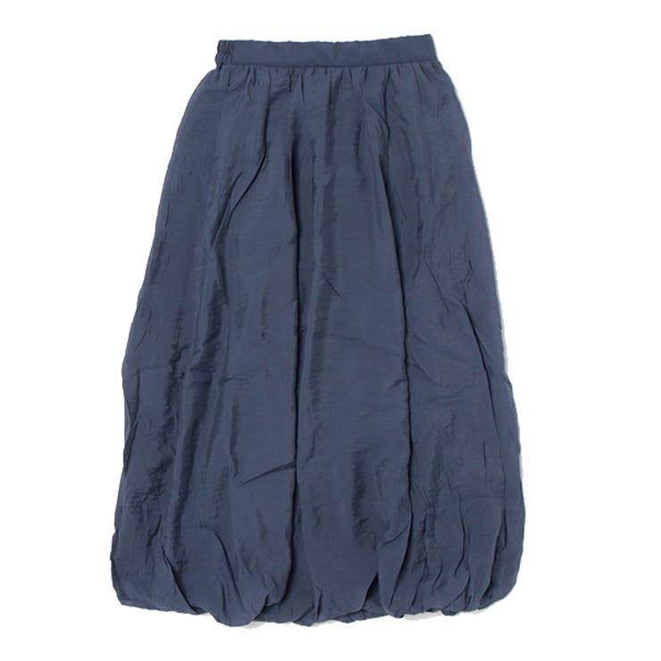 nagonstans ネイビー　バルーンスカート　S サイドリボンナイロンバルーンスカート（スカート）｜JUST A