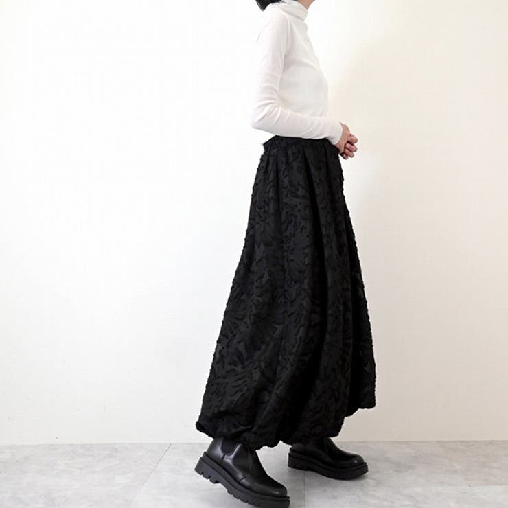驚きの安さ ロングスカート バルーンスカート ウエストゴム[品番 スカート