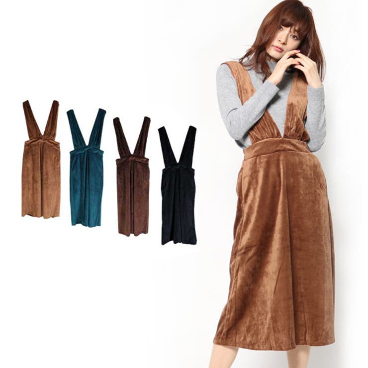 スカート サスペンダー付きスカート ベロア | STYLEBLOCK | 詳細画像1 