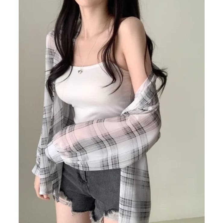チェック柄ルーズシアーシャツ | STYLEBLOCK | 詳細画像10 