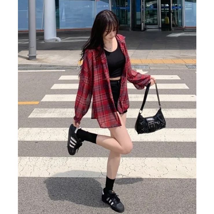 チェック柄ルーズシアーシャツ | STYLEBLOCK | 詳細画像33 