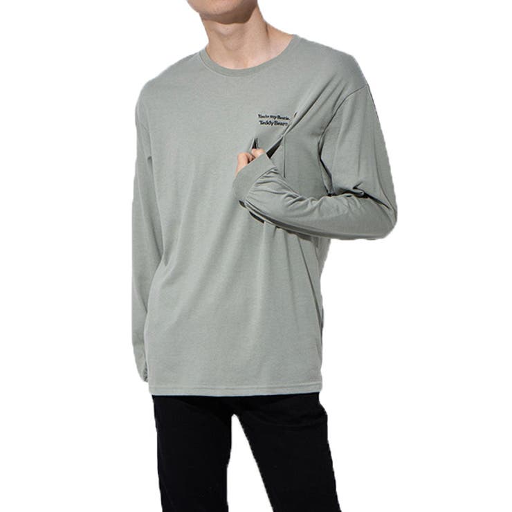 グリーン | カットソー ロンT Tシャツ | Style Block MEN