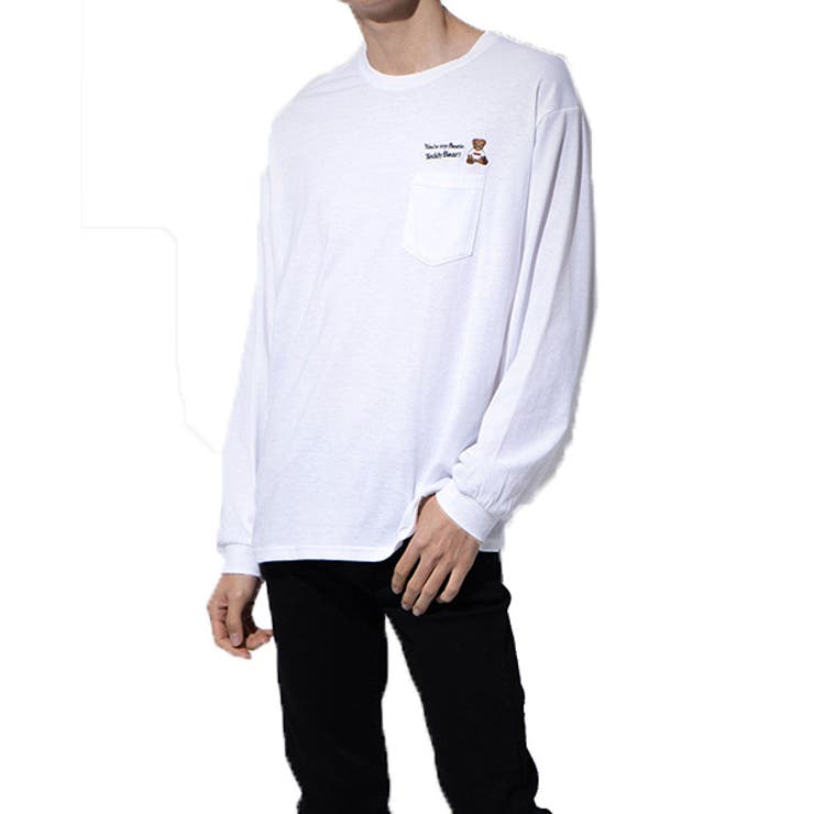 Aホワイト | カットソー ロンT Tシャツ | Style Block MEN