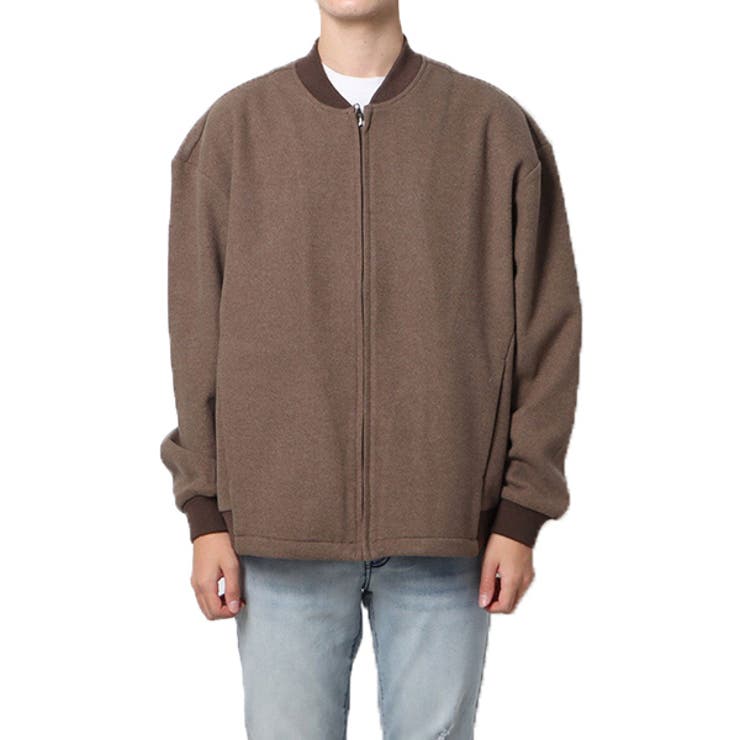 ブラウン | MA1 ブルゾン ノーカラー | Style Block MEN