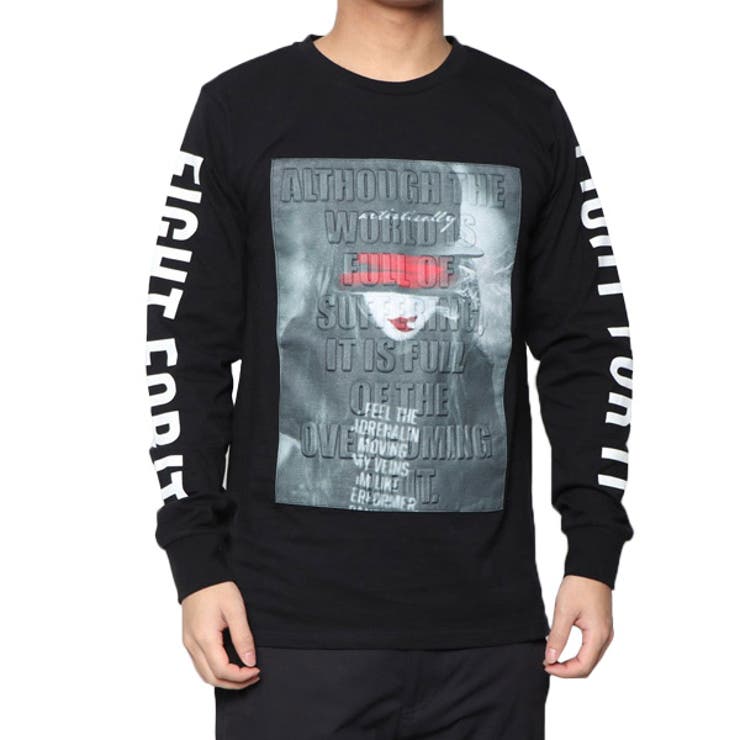 ブラックA | ロンT 長袖Tシャツ カットソー | Style Block MEN