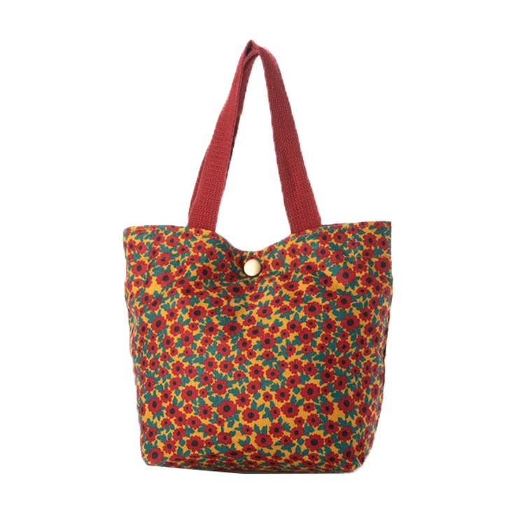 レッド | トートバッグ ランチバッグ 花柄 | STYLEBLOCK
