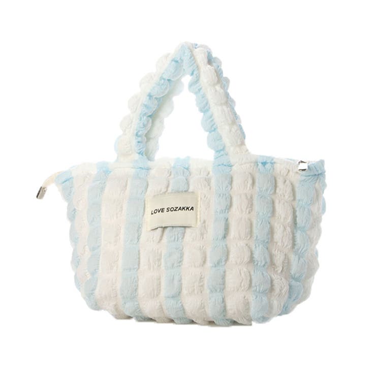 ブルー | トートバッグ ランチバッグ ストライプ柄 | STYLEBLOCK