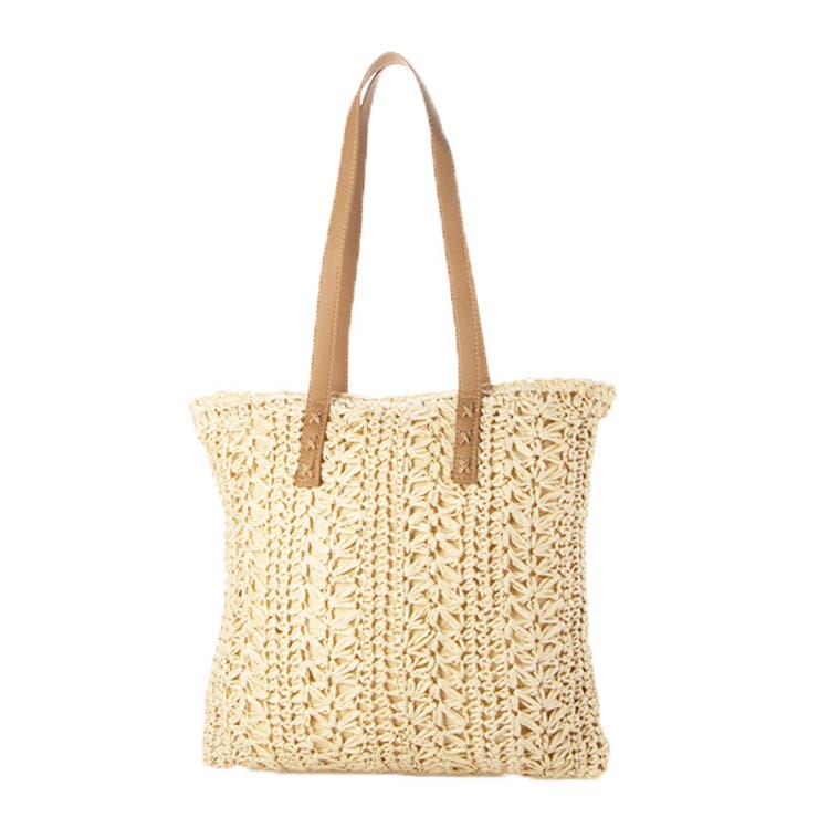 オフホワイト | トートバッグ ストローバッグ 大きい | STYLEBLOCK