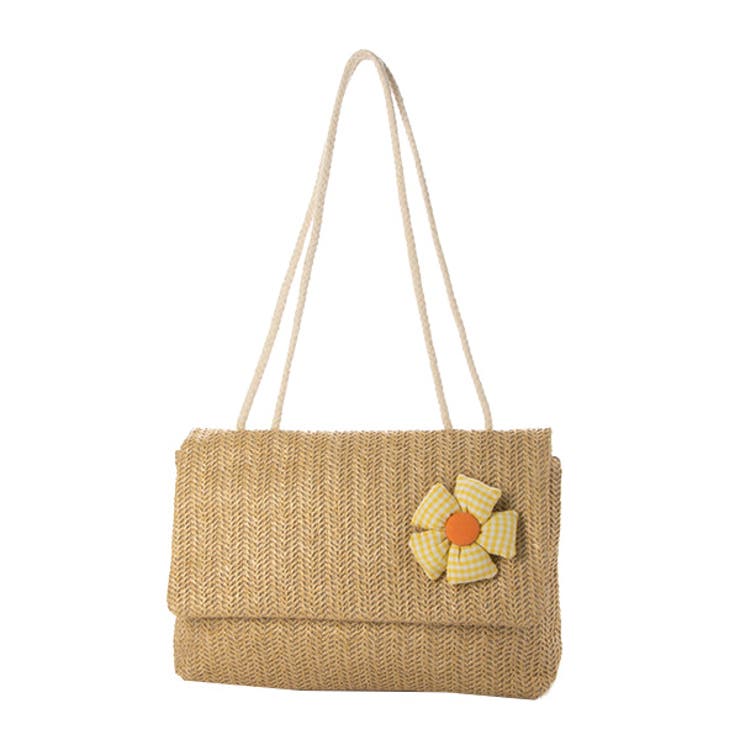 カーキ | ショルダーバッグ ストローバッグ かご | STYLEBLOCK