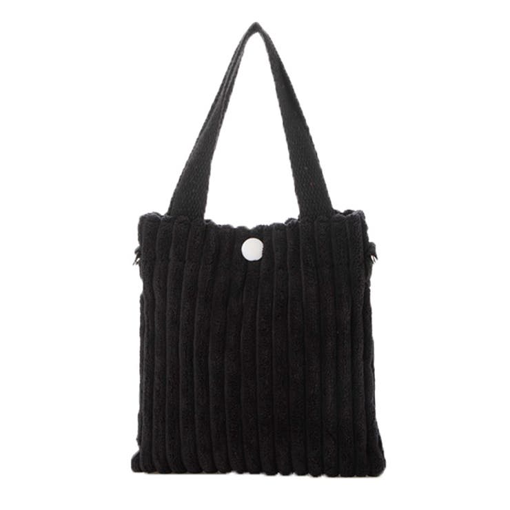 ブラック | ショルダーバッグ トートバッグ コーデュロイ | STYLEBLOCK