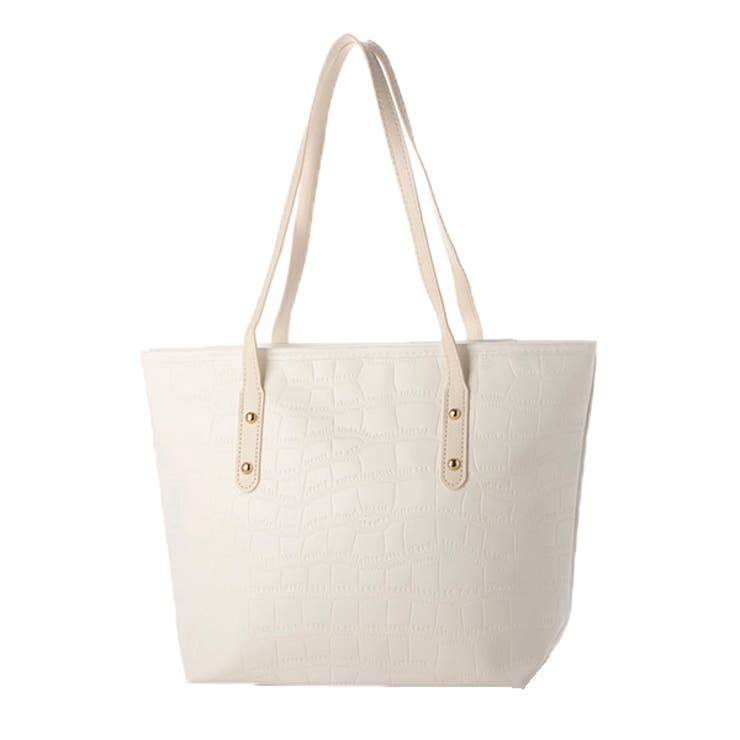 ホワイト | ショルダーバッグ トートバッグ クロコダイル調 | STYLEBLOCK