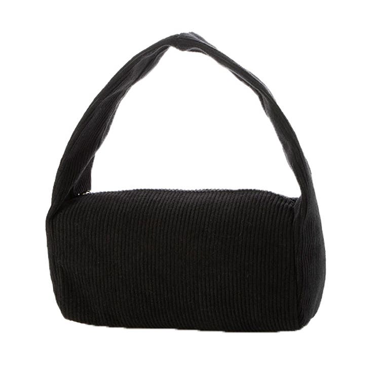 ブラック | ハンドバッグ コーデュロイ 布 | STYLEBLOCK