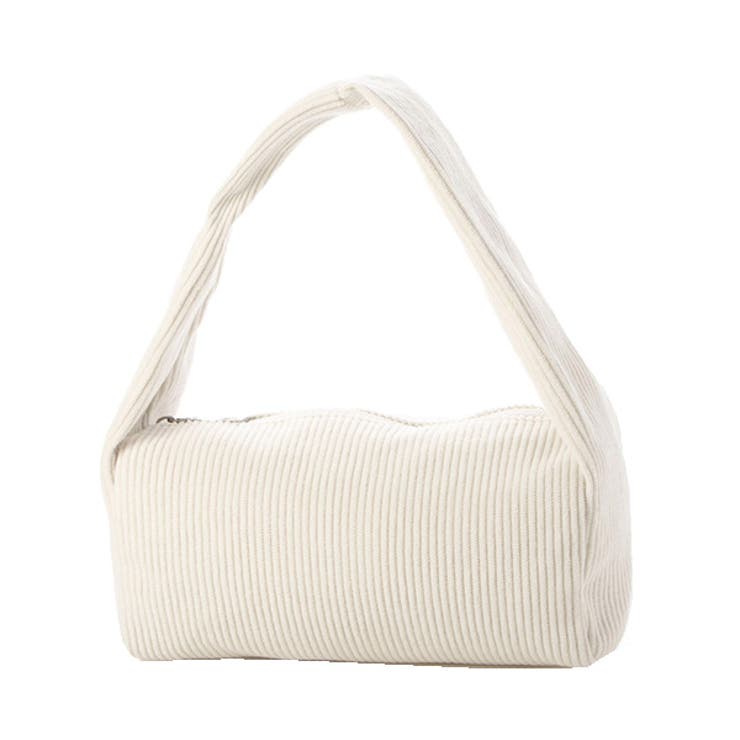 ホワイト | ハンドバッグ コーデュロイ 布 | STYLEBLOCK