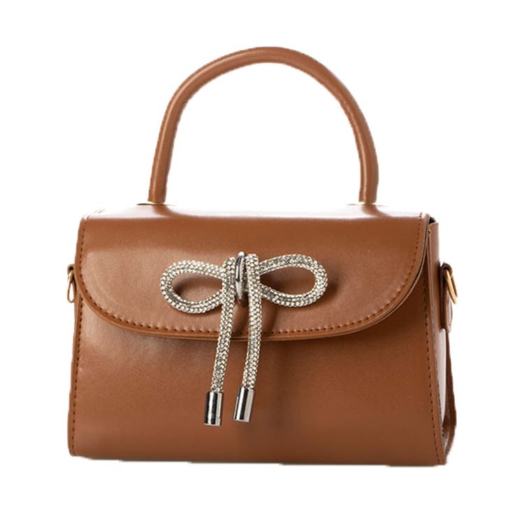 ライトブラウン | ショルダーバッグ ハンドバッグ リボン | STYLEBLOCK