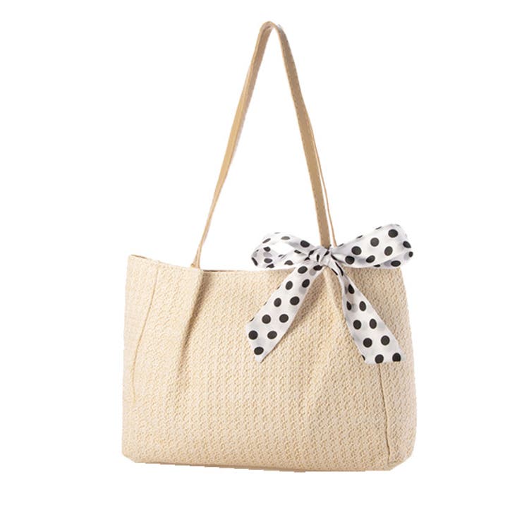 オフホワイト | トートバッグ ストロー かごバッグ | STYLEBLOCK