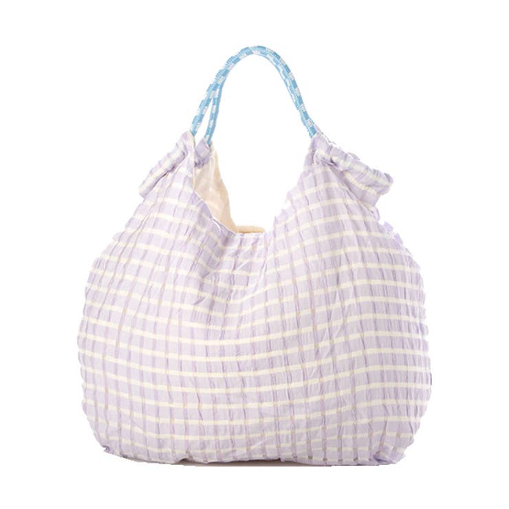 パープル | トートバッグ バッグ チェック柄 | STYLEBLOCK